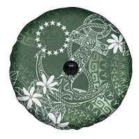 Sage Green Kuki Airani Tapakau Spare Tire Cover Tribal Anchor Mix Tiare LT7 - Polynesian Pride