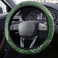 Sage Green Kuki Airani Tapakau Steering Wheel Cover Tribal Anchor Mix Tiare LT7 - Polynesian Pride