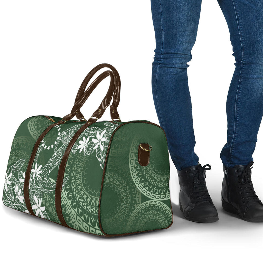 Sage Green Kuki Airani Tapakau Travel Bag Tribal Anchor Mix Tiare LT7 - Polynesian Pride