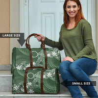 Sage Green Kuki Airani Tapakau Travel Bag Tribal Anchor Mix Tiare LT7 - Polynesian Pride