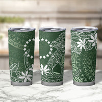 Sage Green Kuki Airani Tapakau Tumbler Cup Tribal Anchor Mix Tiare LT7 - Polynesian Pride