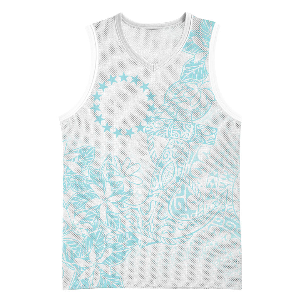 Turquoise Kuki Airani Tapakau Basketball Jersey Tribal Anchor Mix Tiare LT7 Unisex Turquoise - Polynesian Pride