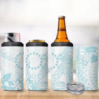 Turquoise Kuki Airani Tapakau 4 in 1 Can Cooler Tumbler Tribal Anchor Mix Tiare LT7 - Polynesian Pride