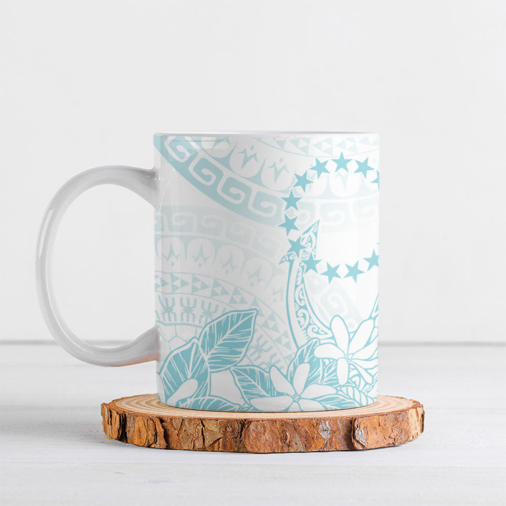 Turquoise Kuki Airani Tapakau Ceramic Mug Tribal Anchor Mix Tiare LT7 Turquoise - Polynesian Pride