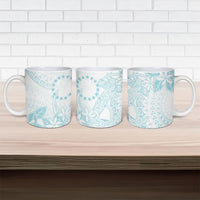 Turquoise Kuki Airani Tapakau Ceramic Mug Tribal Anchor Mix Tiare LT7 - Polynesian Pride