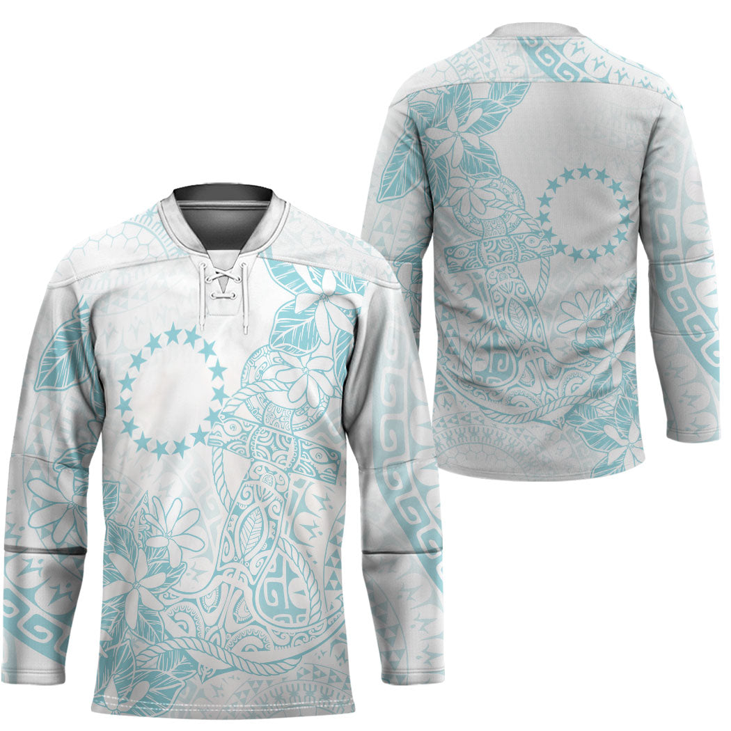Turquoise Kuki Airani Tapakau Hockey Jersey Tribal Anchor Mix Tiare LT7 - Polynesian Pride