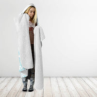 Turquoise Kuki Airani Tapakau Hooded Blanket Tribal Anchor Mix Tiare