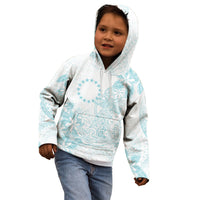 Turquoise Kuki Airani Tapakau Kid Hoodie Tribal Anchor Mix Tiare LT7 - Polynesian Pride