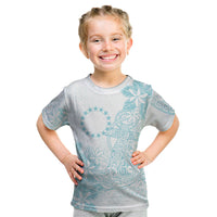 Turquoise Kuki Airani Tapakau Kid T Shirt Tribal Anchor Mix Tiare LT7 Turquoise - Polynesian Pride