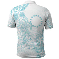 Turquoise Kuki Airani Tapakau Polo Shirt Tribal Anchor Mix Tiare LT7 - Polynesian Pride