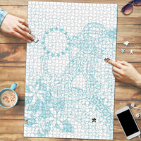 Turquoise Kuki Airani Tapakau Puzzle Tribal Anchor Mix Tiare