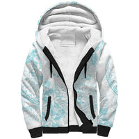 Turquoise Kuki Airani Tapakau Sherpa Hoodie Tribal Anchor Mix Tiare LT7 Unisex Turquoise - Polynesian Pride