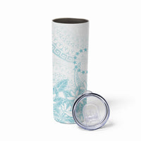 Turquoise Kuki Airani Tapakau Skinny Tumbler Tribal Anchor Mix Tiare LT7 - Polynesian Pride