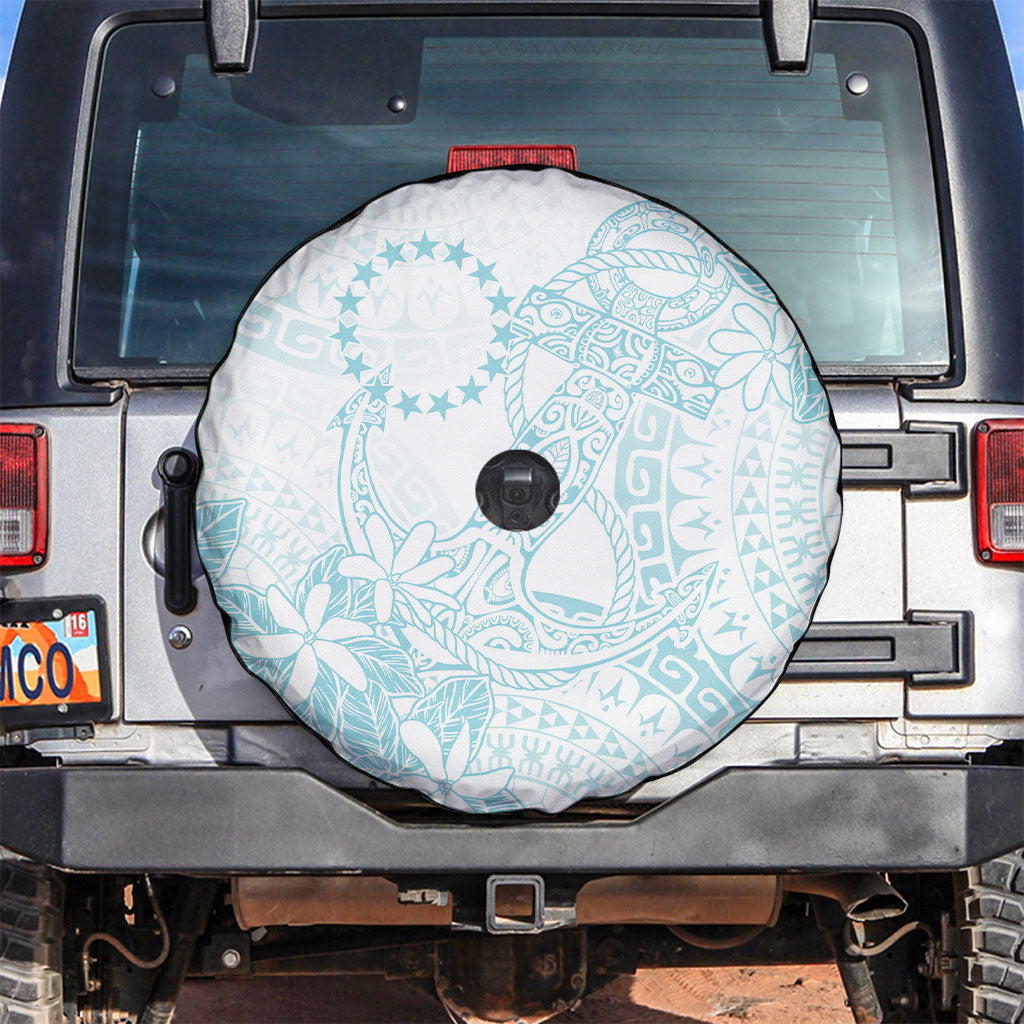 Turquoise Kuki Airani Tapakau Spare Tire Cover Tribal Anchor Mix Tiare LT7 Turquoise - Polynesian Pride