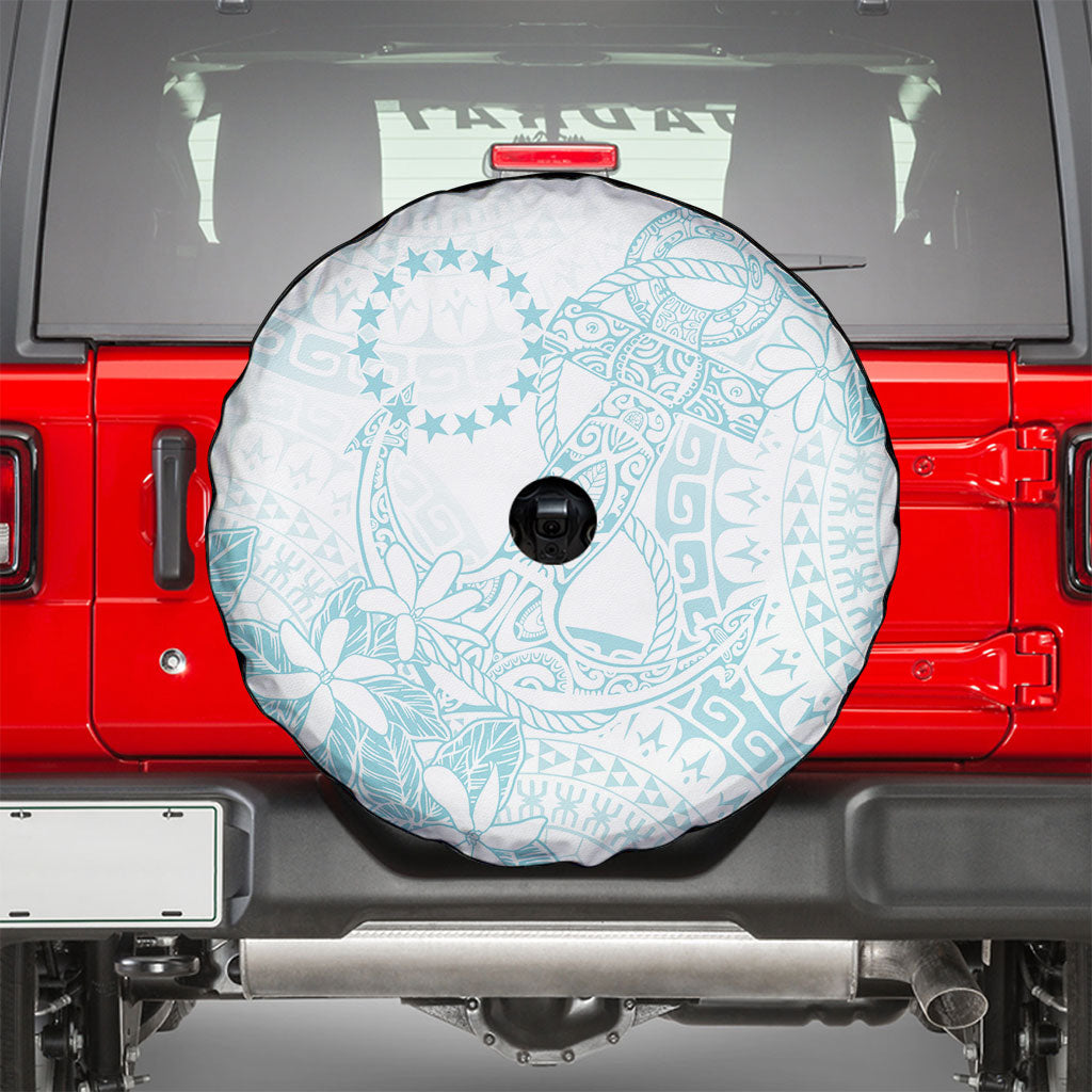 Turquoise Kuki Airani Tapakau Spare Tire Cover Tribal Anchor Mix Tiare LT7 - Polynesian Pride