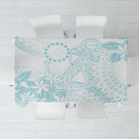 Turquoise Kuki Airani Tapakau Tablecloth Tribal Anchor Mix Tiare