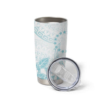 Turquoise Kuki Airani Tapakau Tumbler Cup Tribal Anchor Mix Tiare LT7 - Polynesian Pride