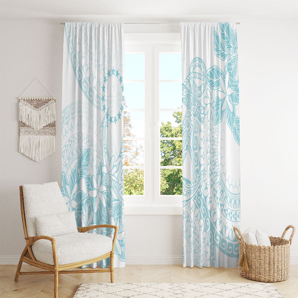 Turquoise Kuki Airani Tapakau Window Curtain Tribal Anchor Mix Tiare