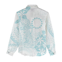 Turquoise Kuki Airani Tapakau Women Casual Shirt Tribal Anchor Mix Tiare LT7 - Polynesian Pride