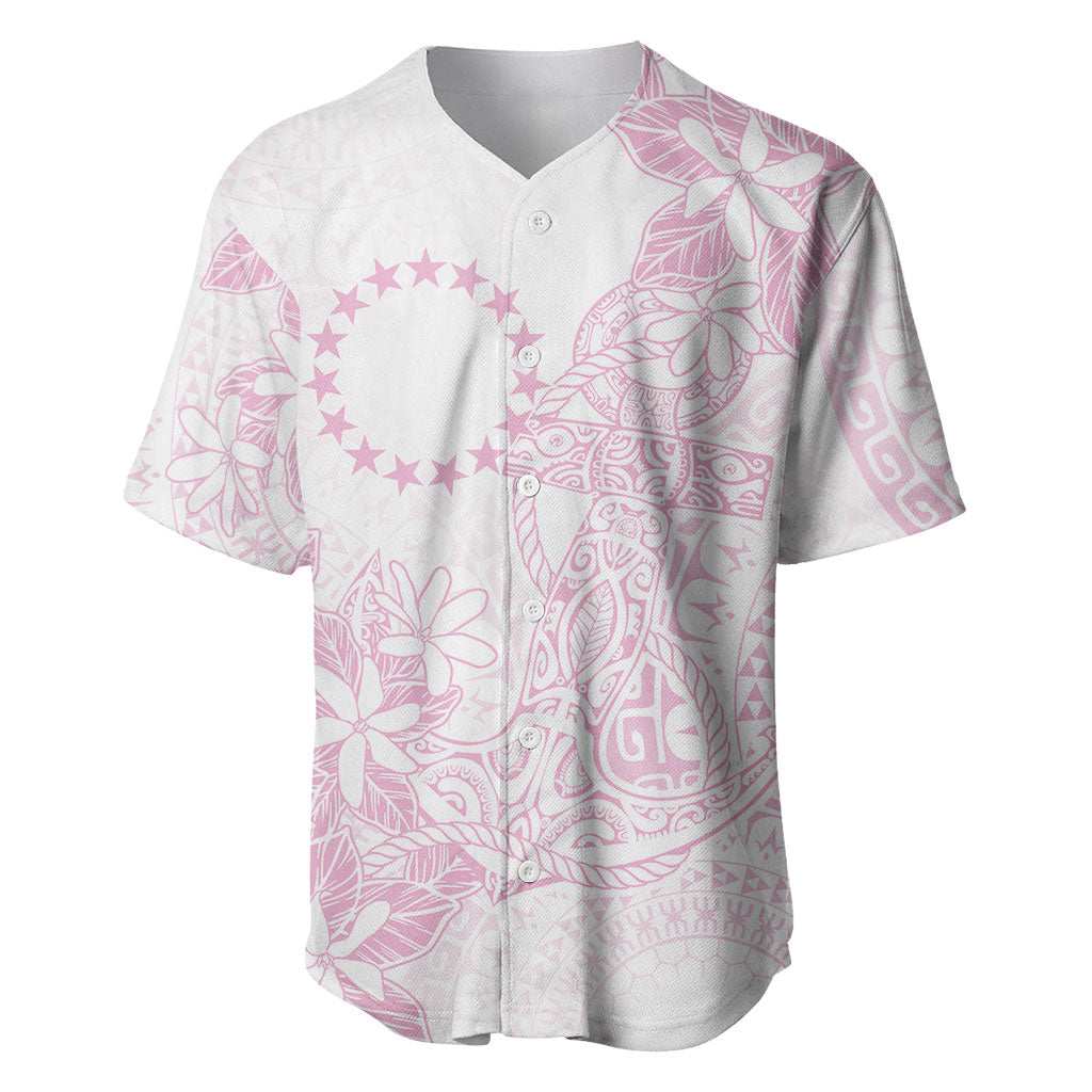 Candy Pink Kuki Airani Tapakau Baseball Jersey Tribal Anchor Mix Tiare LT7 Candy Pink - Polynesian Pride