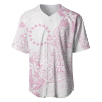 Candy Pink Kuki Airani Tapakau Baseball Jersey Tribal Anchor Mix Tiare LT7 Candy Pink - Polynesian Pride