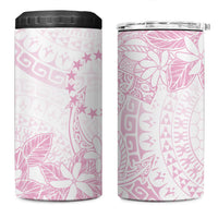 Candy Pink Kuki Airani Tapakau 4 in 1 Can Cooler Tumbler Tribal Anchor Mix Tiare LT7 One Size: 16 oz Candy Pink - Polynesian Pride