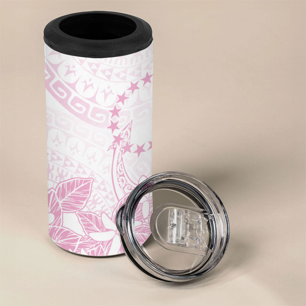 Candy Pink Kuki Airani Tapakau 4 in 1 Can Cooler Tumbler Tribal Anchor Mix Tiare LT7 - Polynesian Pride