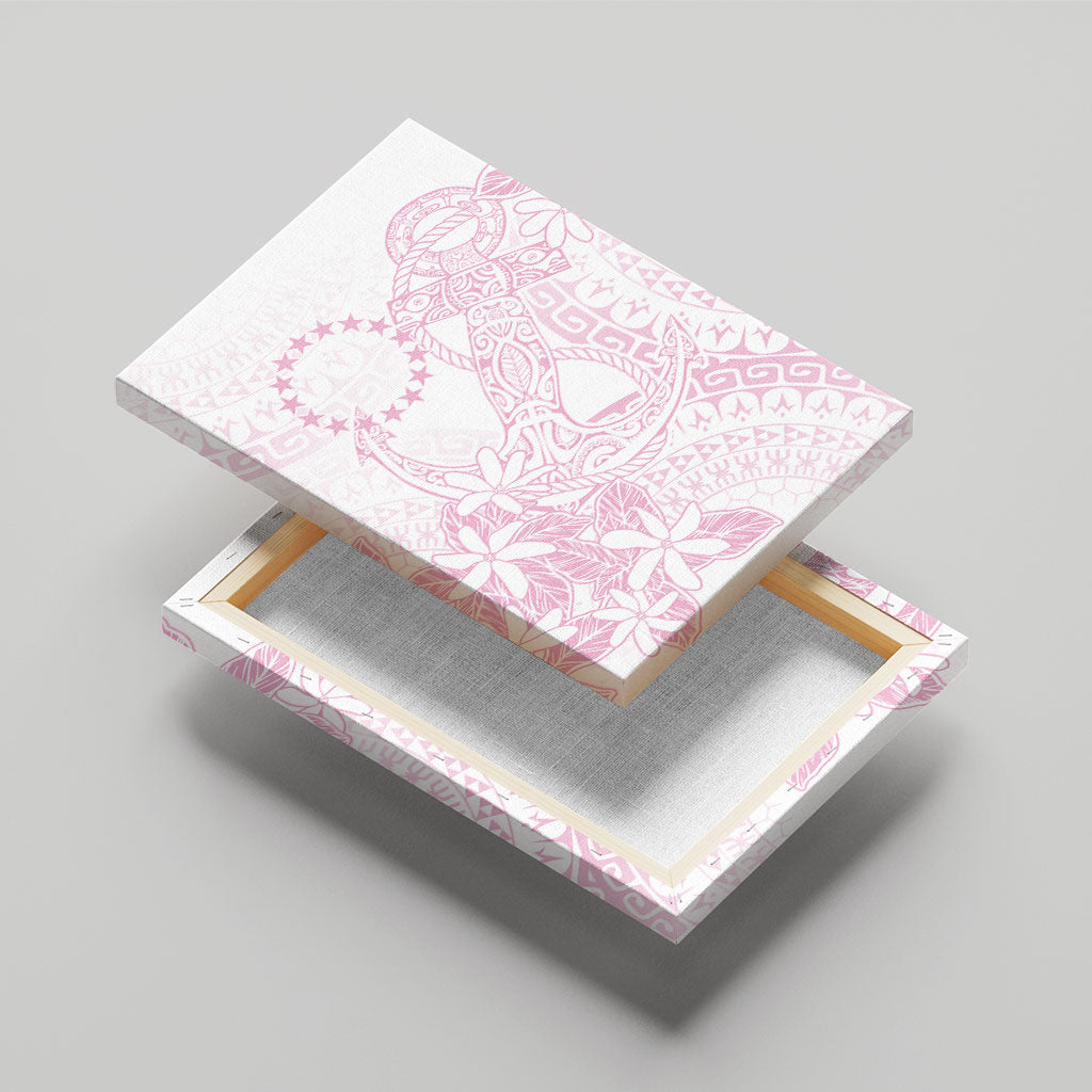 Candy Pink Kuki Airani Tapakau Canvas Wall Art Tribal Anchor Mix Tiare