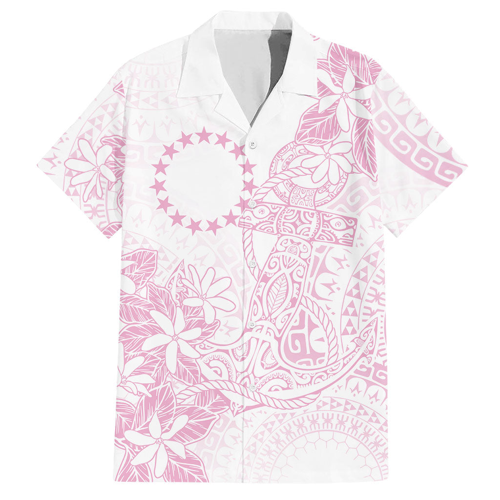 Candy Pink Kuki Airani Tapakau Hawaiian Shirt Tribal Anchor Mix Tiare