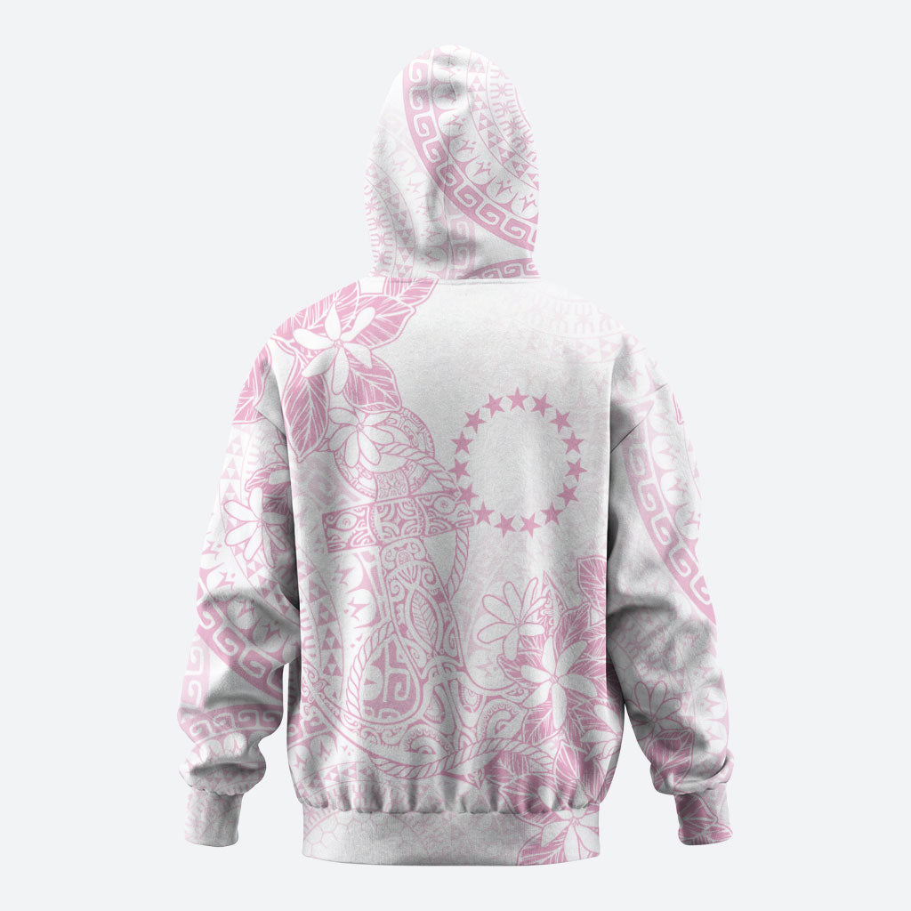 Candy Pink Kuki Airani Tapakau Hoodie Tribal Anchor Mix Tiare LT7 - Polynesian Pride
