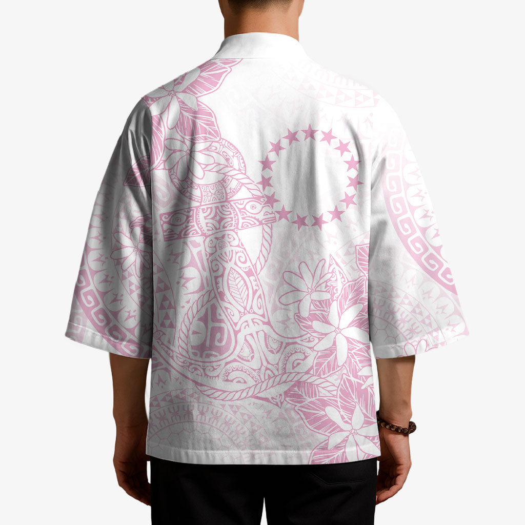 Candy Pink Kuki Airani Tapakau Kimono Tribal Anchor Mix Tiare LT7 - Polynesian Pride