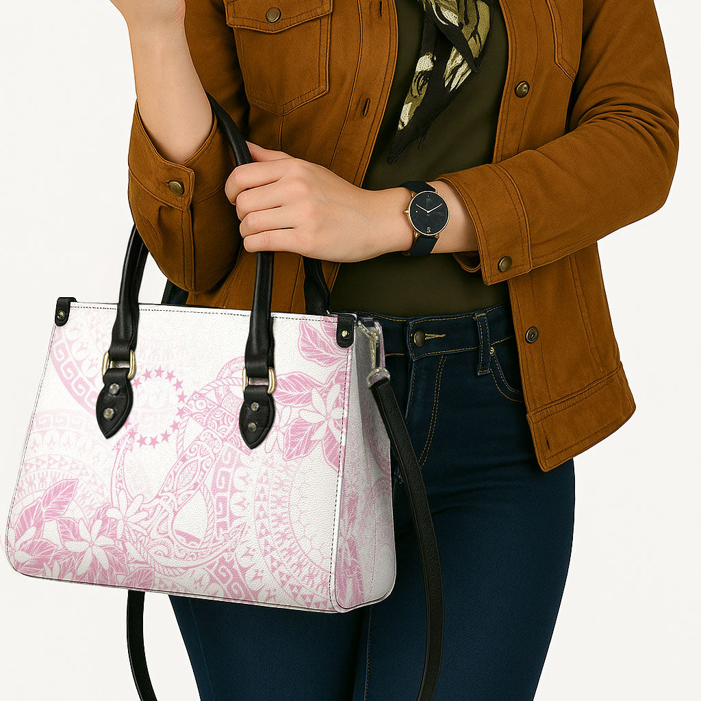 Candy Pink Kuki Airani Tapakau Leather Bag Tribal Anchor Mix Tiare