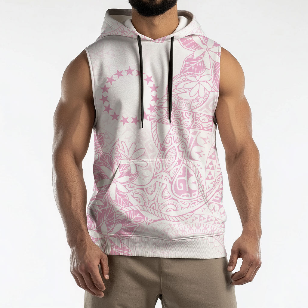 Candy Pink Kuki Airani Tapakau Sleeveless Hoodie Tribal Anchor Mix Tiare LT7 - Polynesian Pride