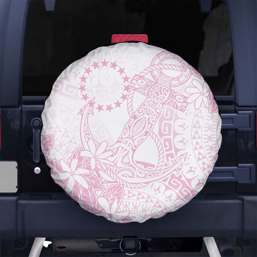 Candy Pink Kuki Airani Tapakau Spare Tire Cover Tribal Anchor Mix Tiare LT7 No hole Candy Pink - Polynesian Pride