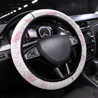 Candy Pink Kuki Airani Tapakau Steering Wheel Cover Tribal Anchor Mix Tiare