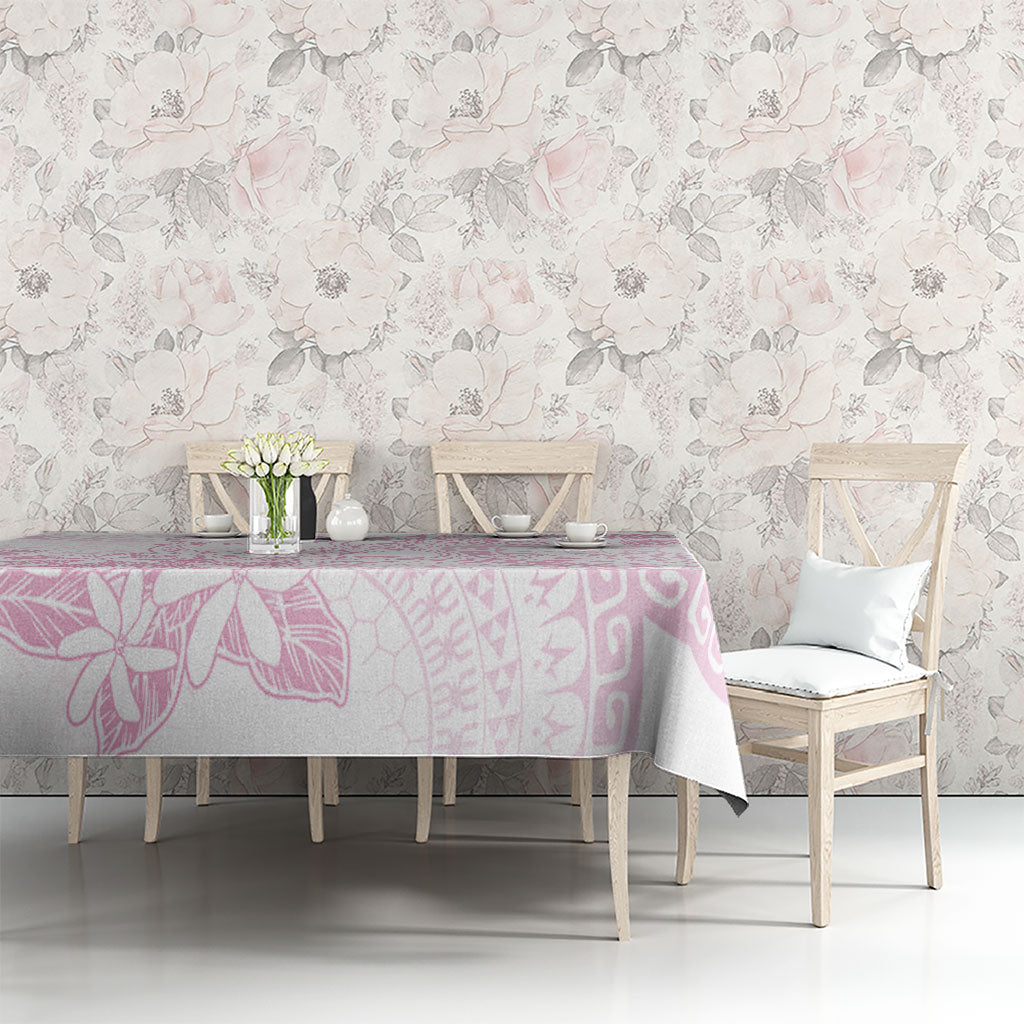 Candy Pink Kuki Airani Tapakau Tablecloth Tribal Anchor Mix Tiare