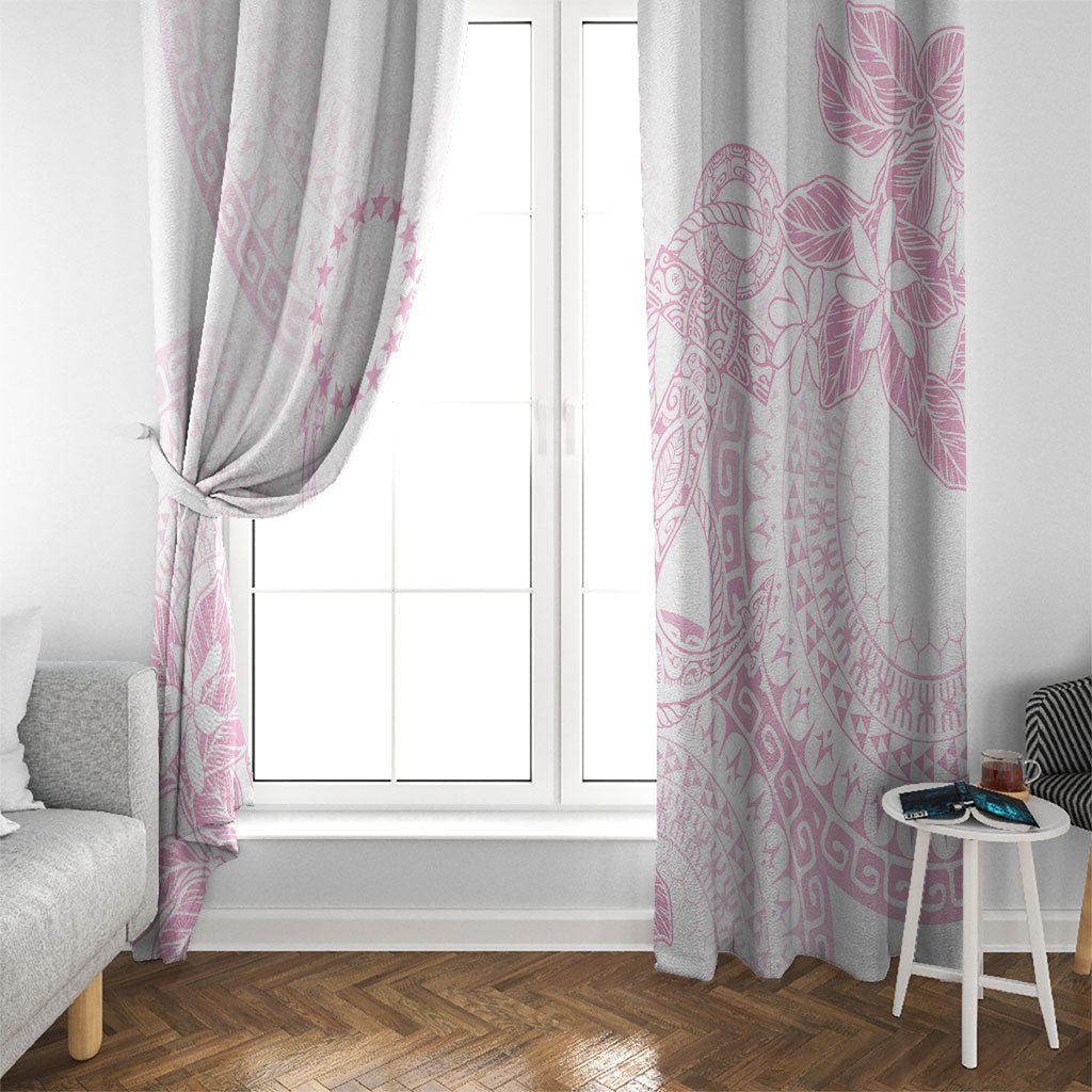 Candy Pink Kuki Airani Tapakau Window Curtain Tribal Anchor Mix Tiare