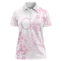Candy Pink Kuki Airani Tapakau Women Polo Shirt Tribal Anchor Mix Tiare LT7 Female Candy Pink - Polynesian Pride