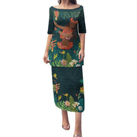 Hawaii Hula Girl Vintage Puletasi Tropical Forest LT7 Long Dress Colorful - Polynesian Pride