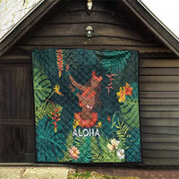 Hawaii Hula Girl Vintage Quilt Tropical Forest