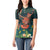 Hawaii Hula Girl Vintage Women Polo Shirt Tropical Forest