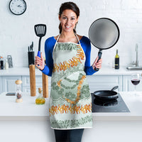 Hawaii Kaho'olawe Island Flowers Lei Apron Silver Hinahina Kū Kahakai