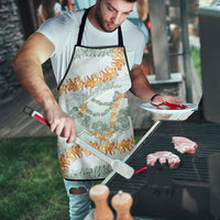 Hawaii Kaho'olawe Island Flowers Lei Apron Silver Hinahina Kū Kahakai