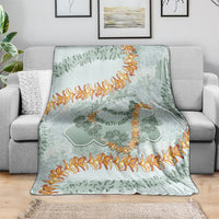 Hawaii Kaho'olawe Island Flowers Lei Blanket Silver Hinahina Kū Kahakai