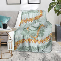 Hawaii Kaho'olawe Island Flowers Lei Blanket Silver Hinahina Kū Kahakai