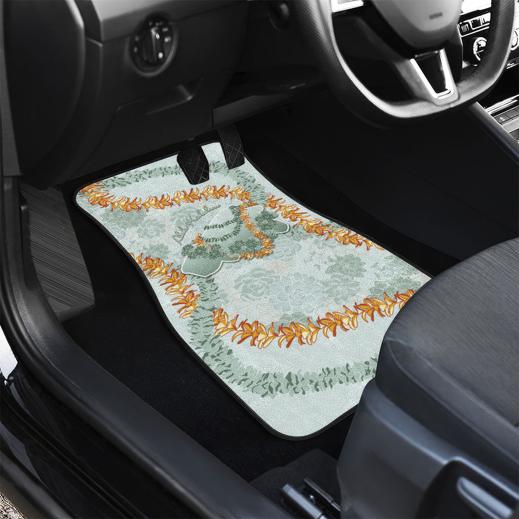 Hawaii Kaho'olawe Island Flowers Lei Car Mats Silver Hinahina Kū Kahakai