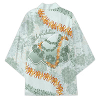 Hawaii Kaho'olawe Island Flowers Lei Kimono Silver Hinahina Kū Kahakai