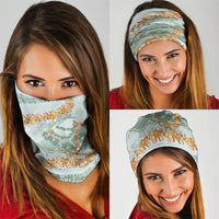 Hawaii Kaho'olawe Island Flowers Lei Neck Gaiter Silver Hinahina Kū Kahakai