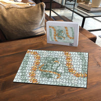 Hawaii Kaho'olawe Island Flowers Lei Puzzle Silver Hinahina Kū Kahakai