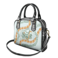 Hawaii Kaho'olawe Island Flowers Lei Shoulder Handbag Silver Hinahina Kū Kahakai